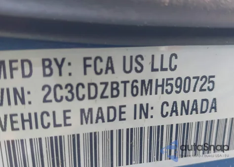 2021 Dodge Challenger R/T from USA, damaged, VIN 2C3CDZBT6MH590725